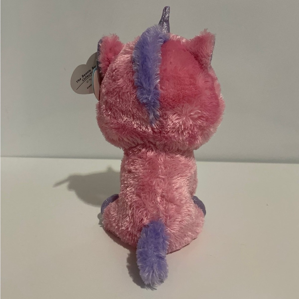 Ty Pink and Purple Plush Unicorn with Glittery Hooves - Picture 3 of 4